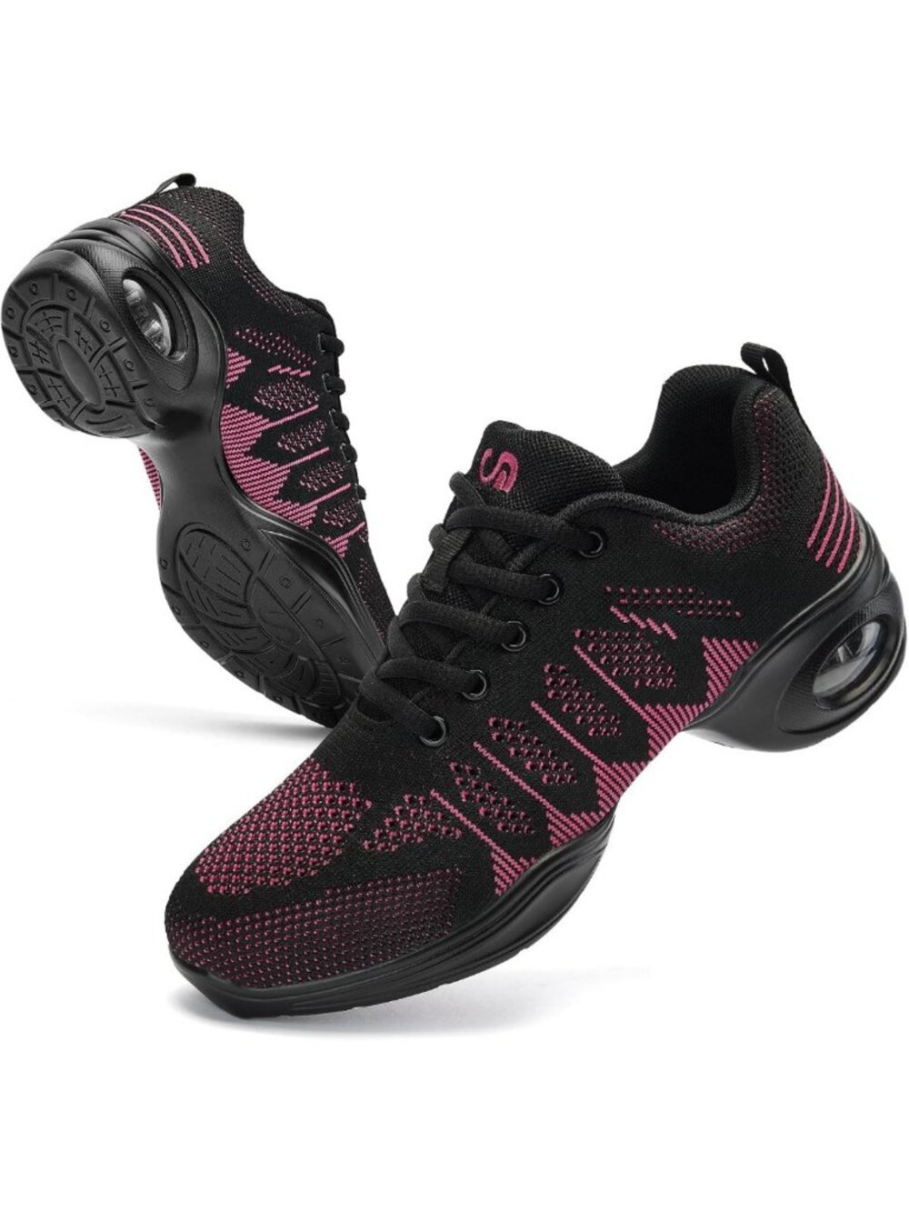 Stylish Women's Lace-Up Jazz Sneakers | Modern Dance Shoes with Air Cushion